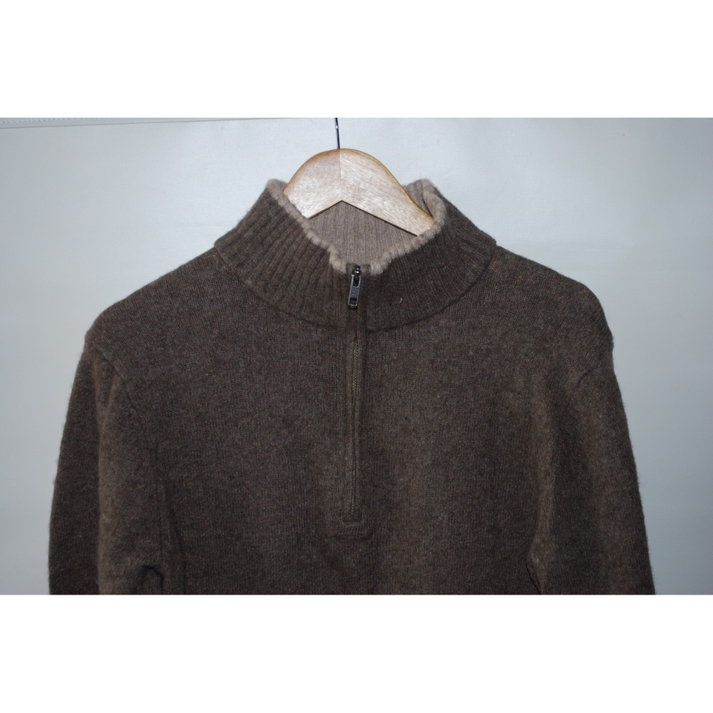 Patagonia Men's Wool Nylon 1/4 Zip Sweater Brown Medium – Used, Fuzz Wear - Picture 2 of 6